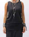 【bajra】 STRETCH INNER LONG TANK TOP BLACK&WHITE SET 160QK02