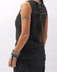 【bajra】 STRETCH INNER LONG TANK TOP BLACK&WHITE SET 160QK02