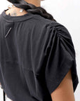【thom/krom】 COTTON & MODAL FRENCH SLEEVE TOP WTS564_BLACK