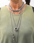 【NOSTRASANTISSIMA】 OPEN BACK LIGHT SWEAT COVER LONG TANK TOP M142_GREEN FADE