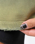 【NOSTRASANTISSIMA】 OPEN BACK LIGHT SWEAT COVER LONG TANK TOP M142_GREEN FADE