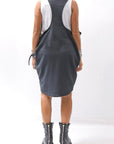 【NOSTRASANTISSIMA】 OPEN BACK LIGHT SWEAT COVER LONG TANK TOP M142_BLACK
