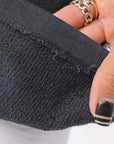 【NOSTRASANTISSIMA】 OPEN BACK LIGHT SWEAT COVER LONG TANK TOP M142_BLACK
