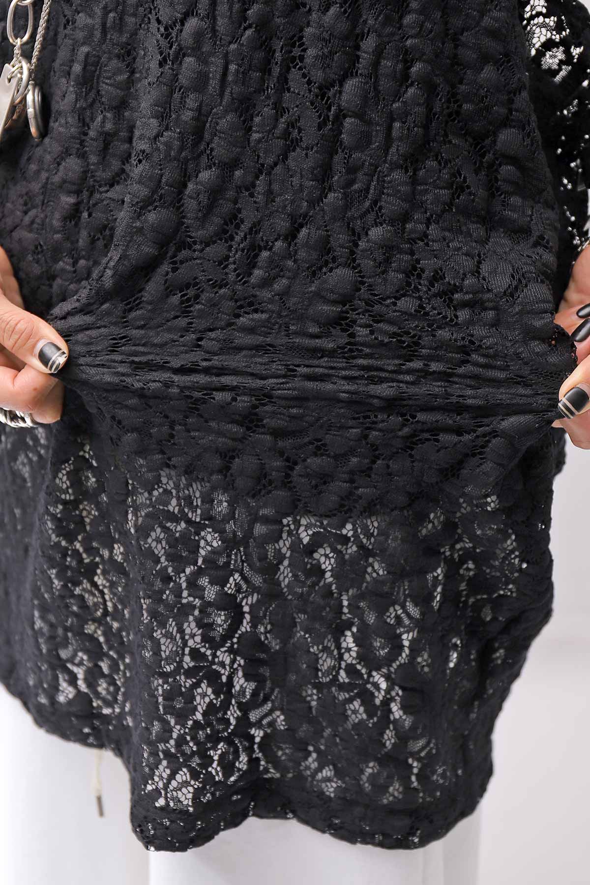 【NOSTRASANTISSIMA】 STRETCH COTTON LACY COVER TANK TOP C152_BLACK