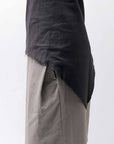 【Primordial is Primitive】 BACK CROSSED TANK TOP 413LS_BLACK