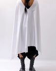 【Primordial is Primitive】 ASYMMETRY OVERSIZED COTTON LONG TOP 100RO_WHITE