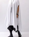 【Primordial is Primitive】 ASYMMETRY OVERSIZED COTTON LONG TOP 100RO_WHITE