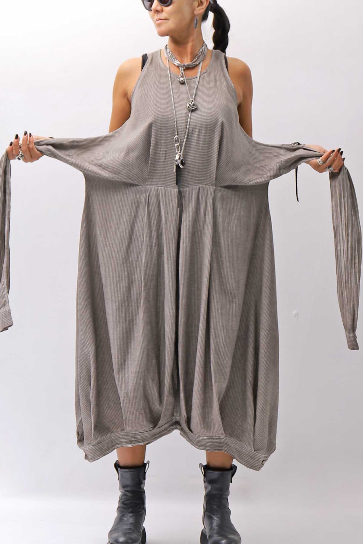 【studio b3】 MULTI-WAY PANTS&amp;SKIRT DRESS NB2088_SAND OLD DYE
