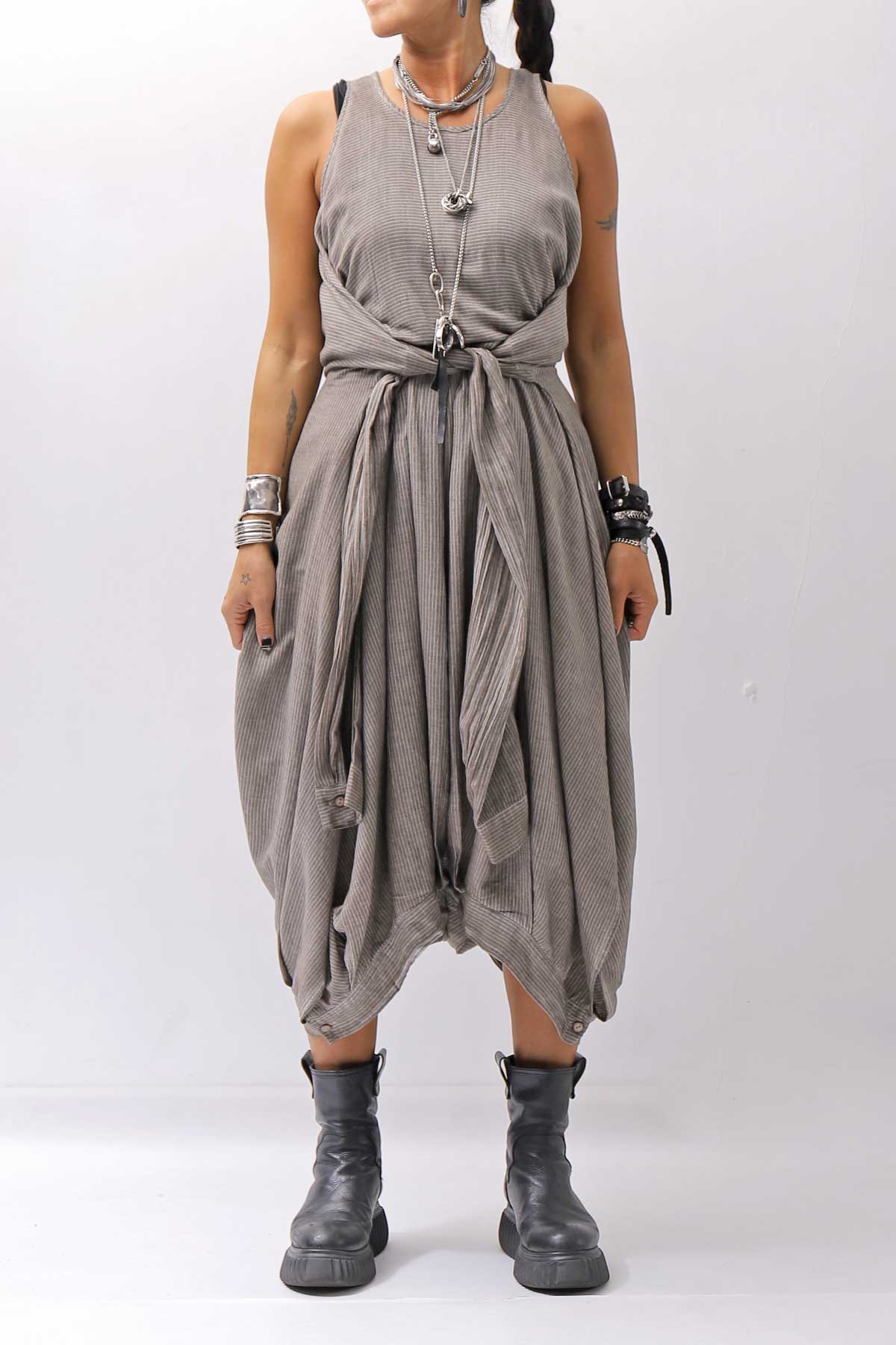 【studio b3】 MULTI-WAY PANTS&amp;SKIRT DRESS NB2088_SAND OLD DYE