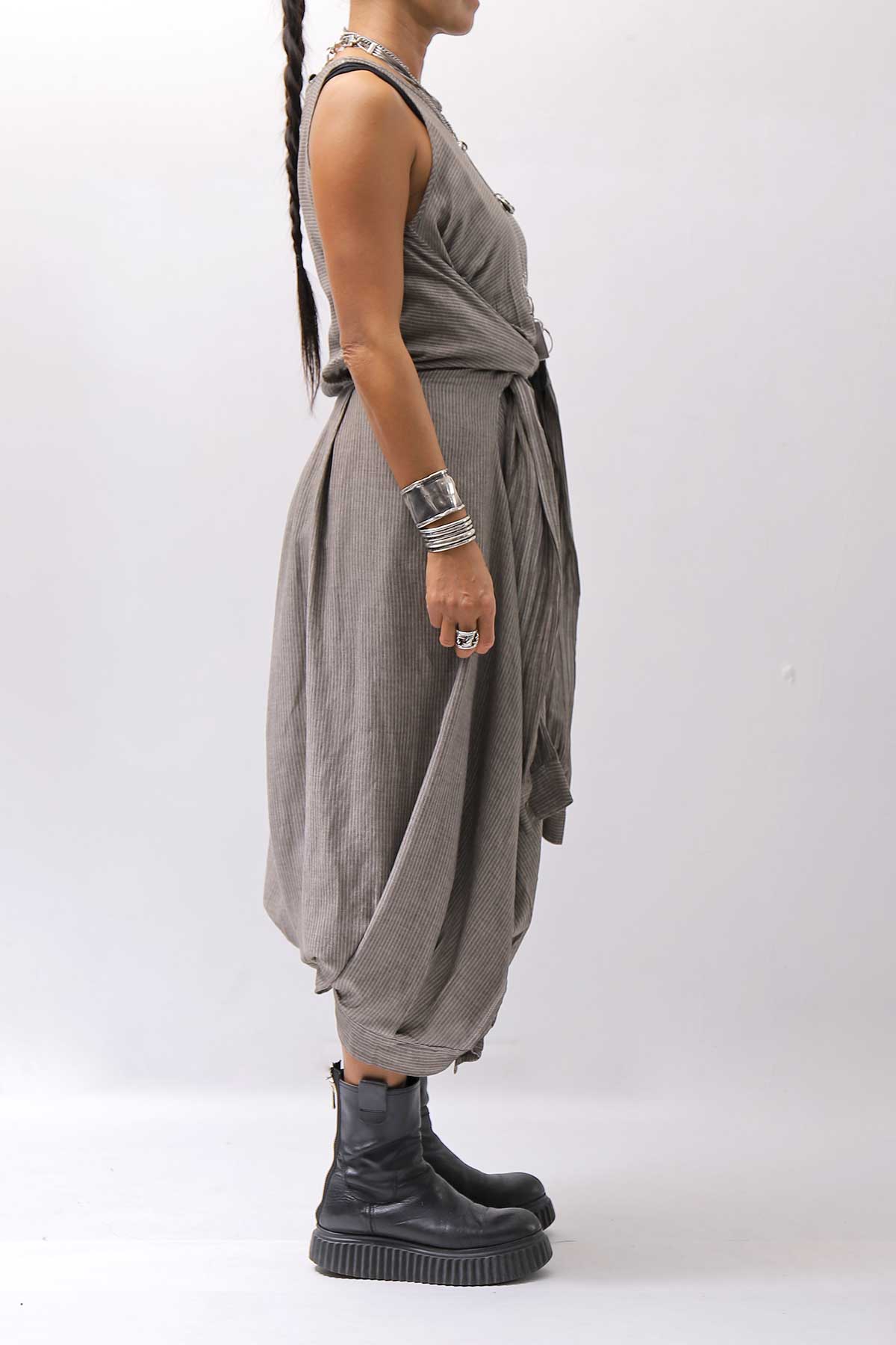 【studio b3】 MULTI-WAY PANTS&amp;SKIRT DRESS NB2088_SAND OLD DYE