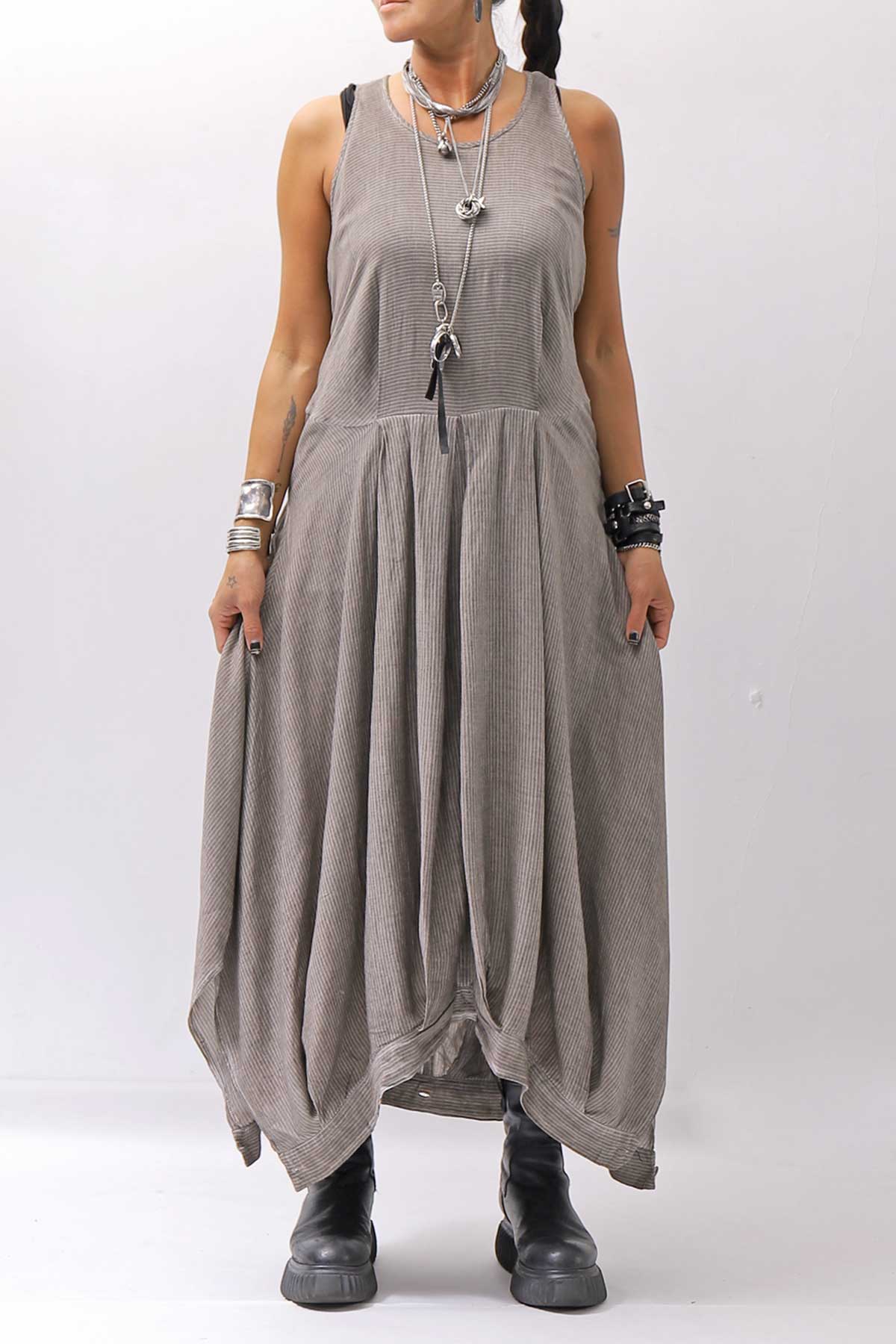 【studio b3】 MULTI-WAY PANTS&amp;SKIRT DRESS NB2088_SAND OLD DYE