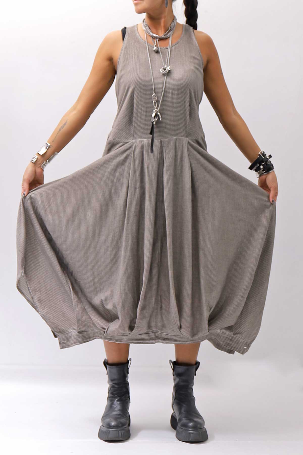 【studio b3】 MULTI-WAY PANTS&amp;SKIRT DRESS NB2088_SAND OLD DYE