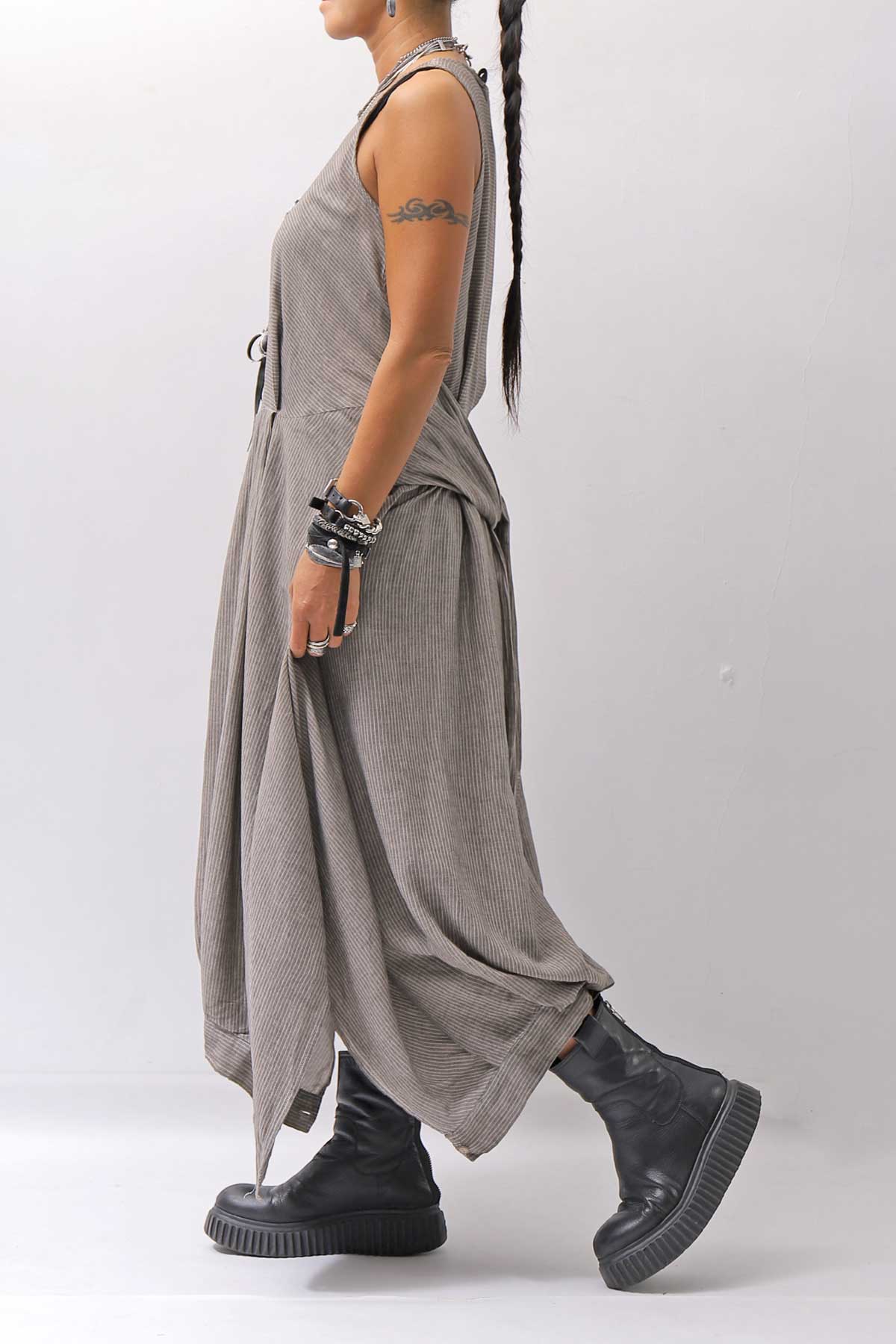 【studio b3】 MULTI-WAY PANTS&amp;SKIRT DRESS NB2088_SAND OLD DYE