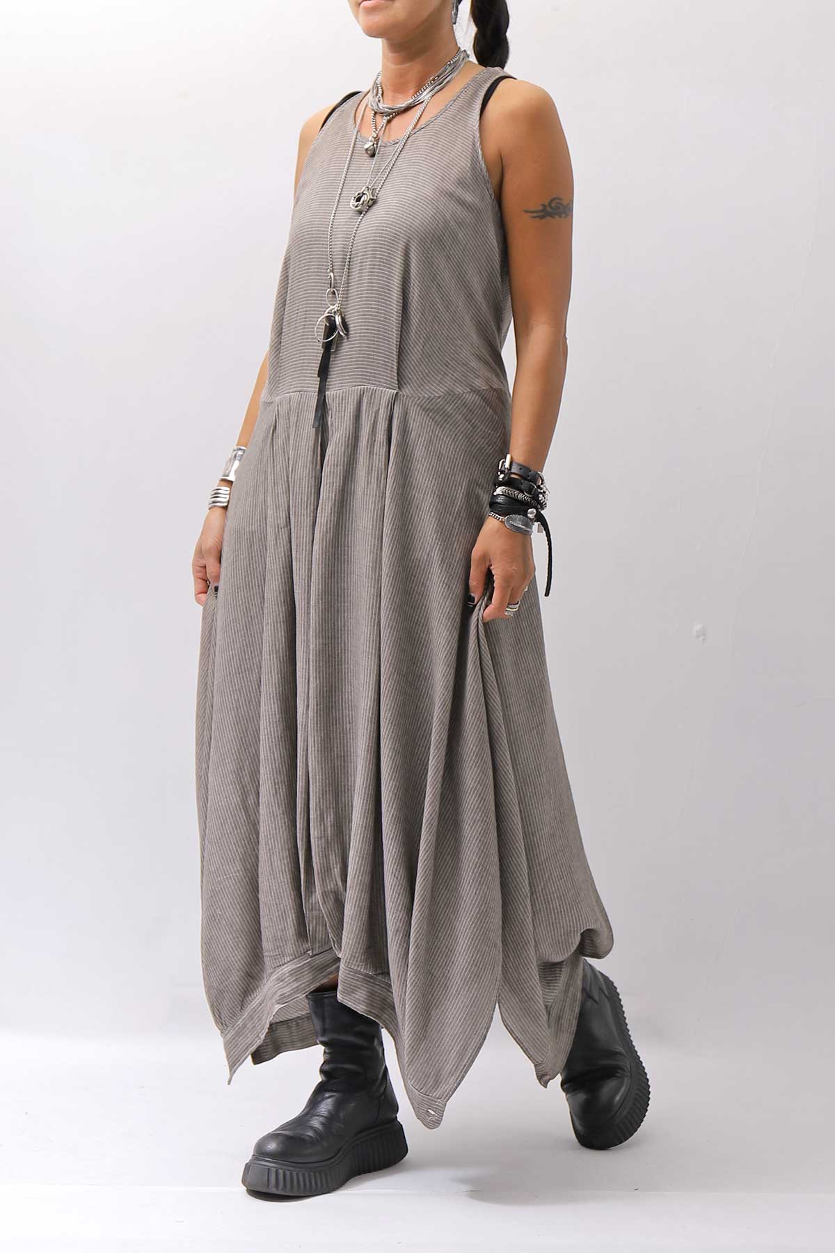 【studio b3】 MULTI-WAY PANTS&amp;SKIRT DRESS NB2088_SAND OLD DYE