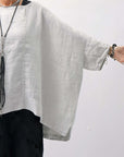 【RUNDHOLZ】 UNISEX OVERSIZED LINEN TOP 354 0506_GREY(SAND GREY)