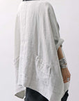 【RUNDHOLZ】 UNISEX OVERSIZED LINEN TOP 354 0506_GREY(SAND GREY)