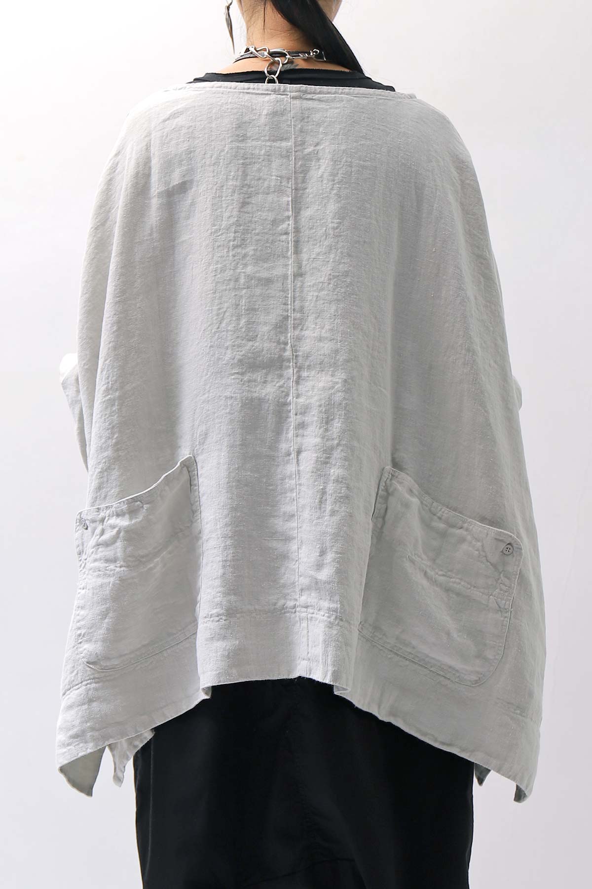 【RUNDHOLZ】 UNISEX OVERSIZED LINEN TOP 354 0506_GREY(SAND GREY)