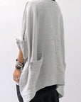 【RUNDHOLZ】 UNISEX OVERSIZED LINEN TOP 354 0506_GREY(SAND GREY)