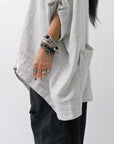 【RUNDHOLZ】 UNISEX OVERSIZED LINEN TOP 354 0506_GREY(SAND GREY)