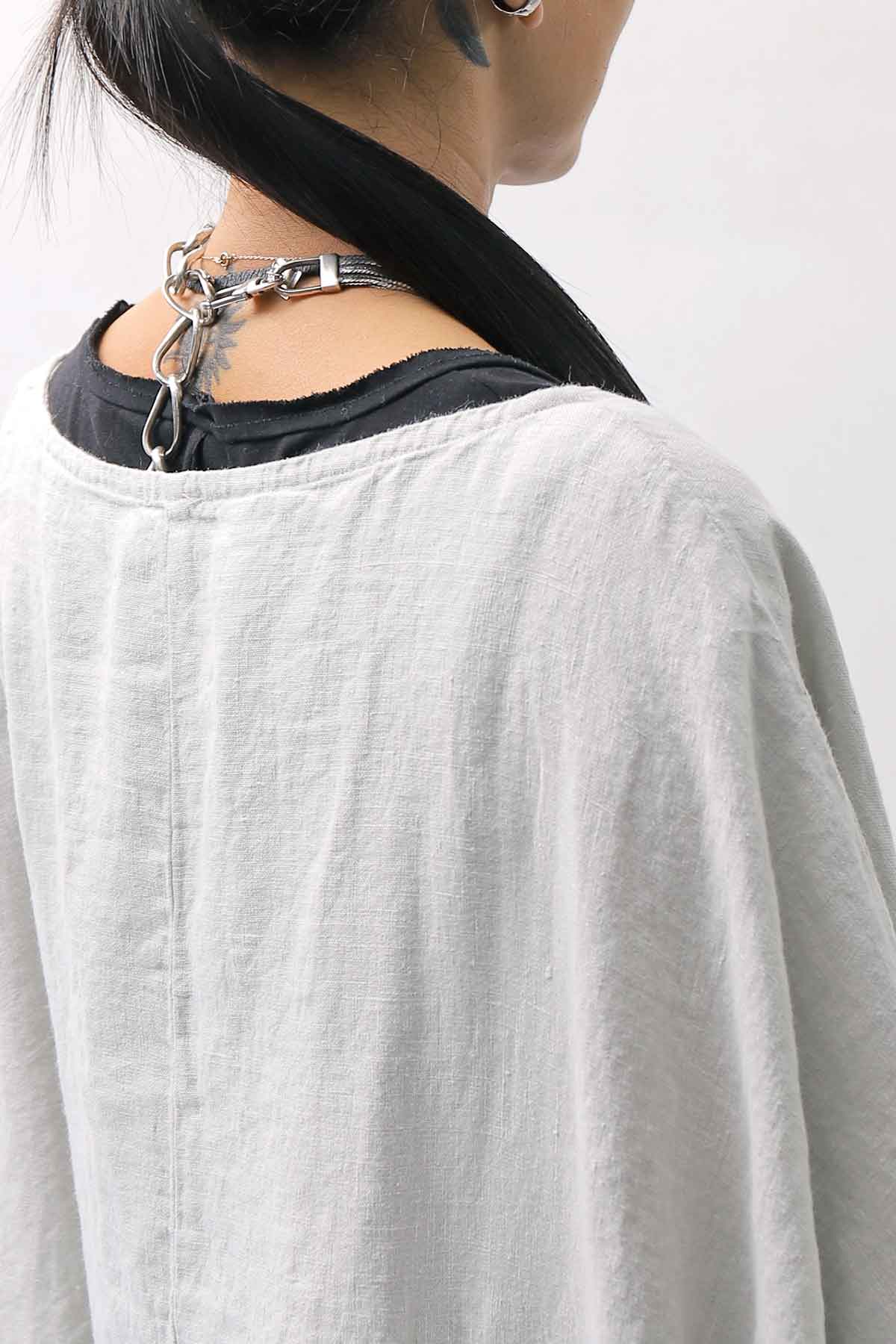 【RUNDHOLZ】 UNISEX OVERSIZED LINEN TOP 354 0506_GREY(SAND GREY)