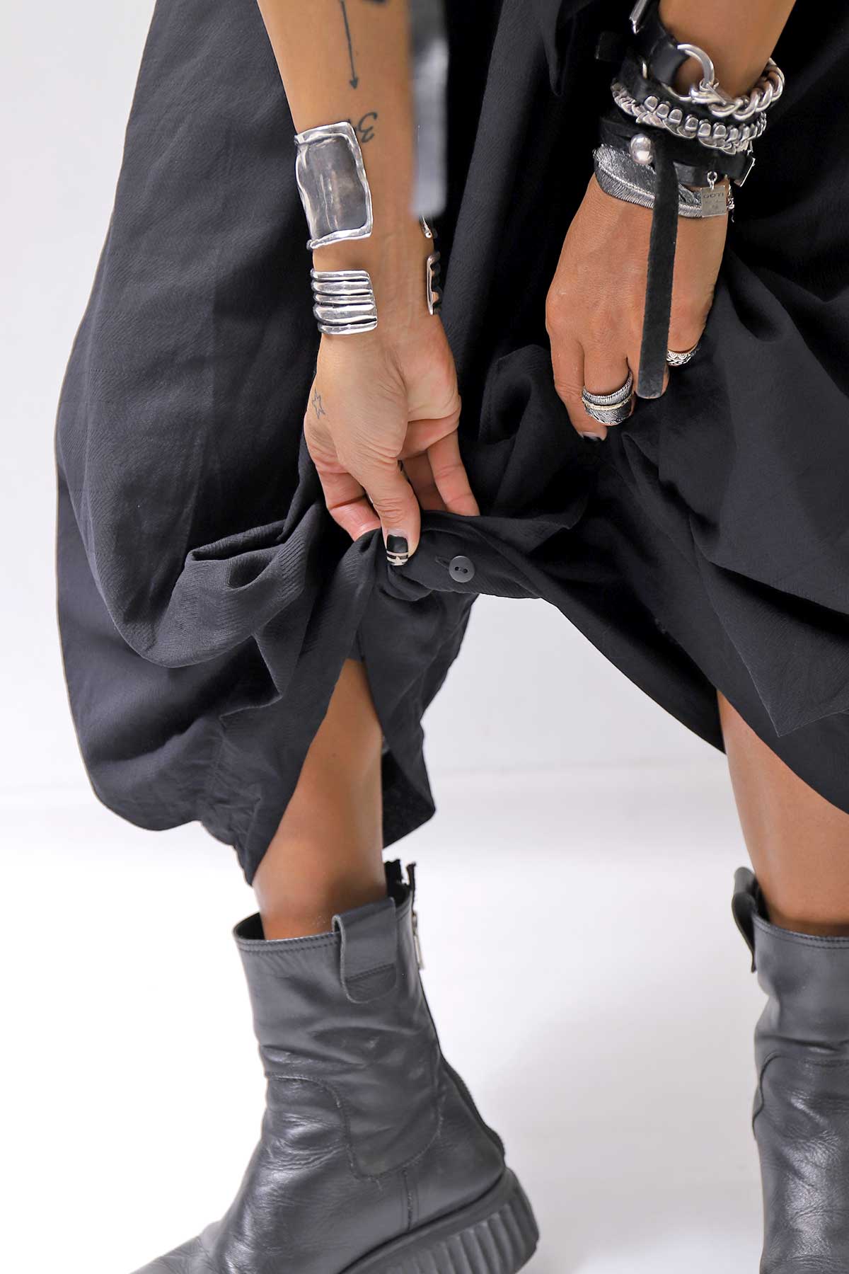 【studio b3】 MULTI-WAY PANTS&amp;SKIRT DRESS NB2088_BLACK