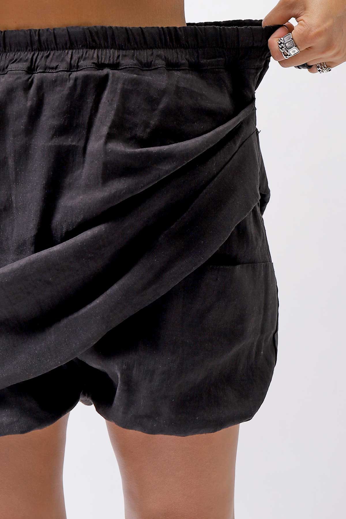 【Primordial is Primitive】 COVERED SHORT PANTS 203LOS_BLACK