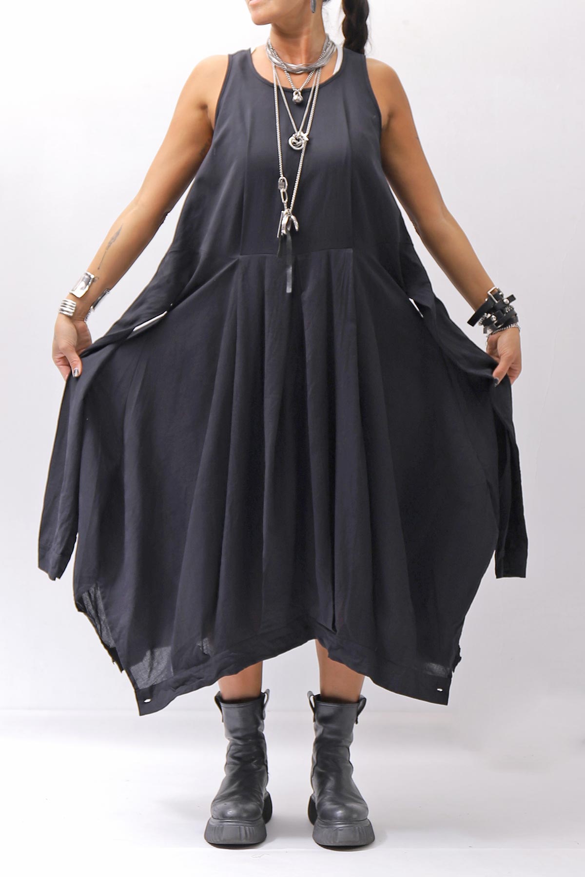 【studio b3】 MULTI-WAY PANTS&amp;SKIRT DRESS NB2088_BLACK