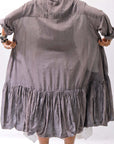 【RUNDHOLZ】 COTTON CHIFFON SHIRT DRESS _AMBER FOG