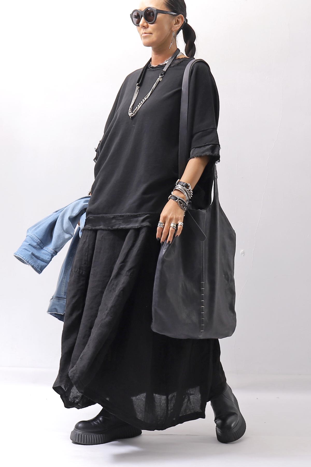 【RUNDHOLZ】 MULTIWAY LINEN DRESS 354 0901_BLACK