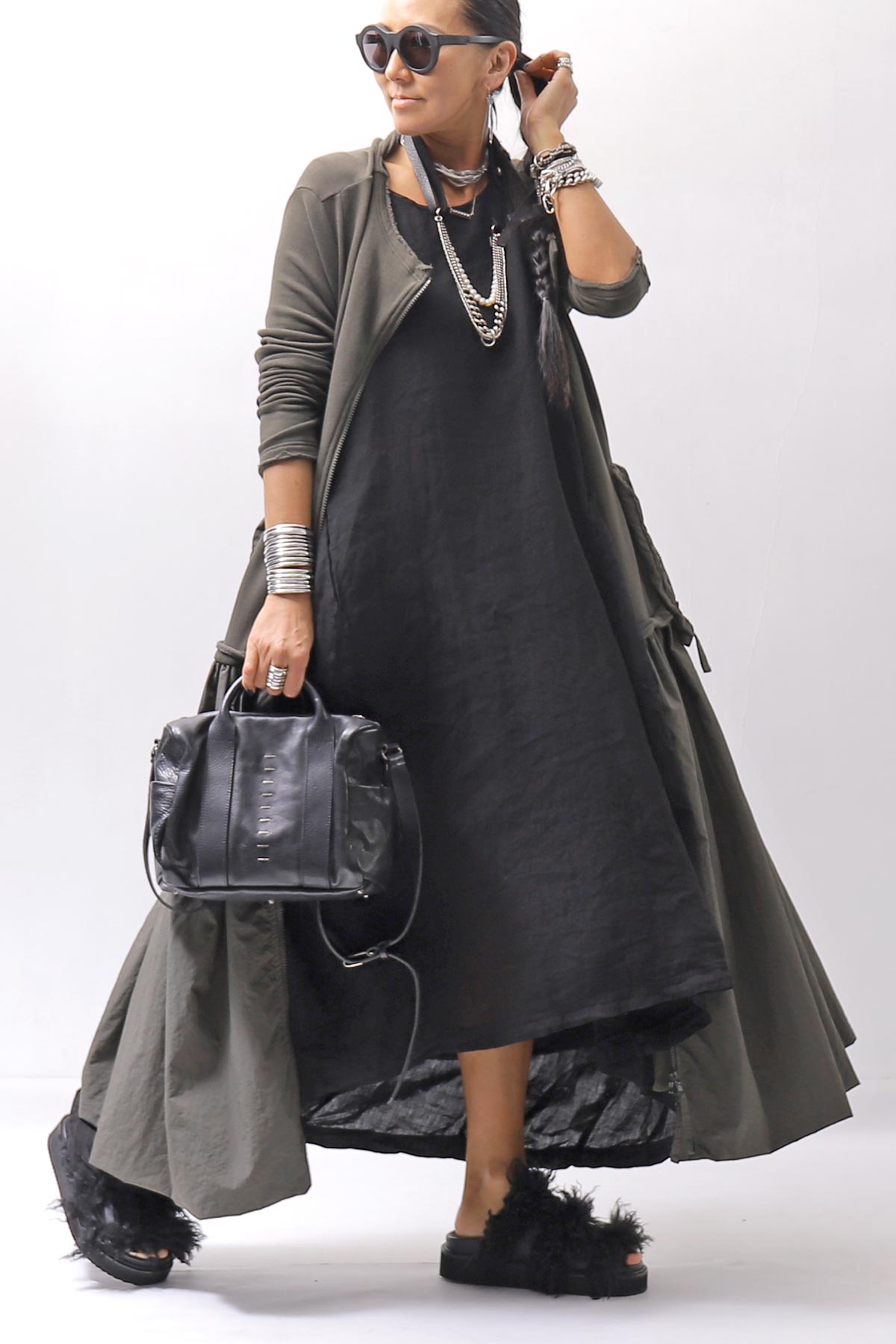 【RUNDHOLZ】 MULTIWAY LINEN DRESS 354 0901_BLACK