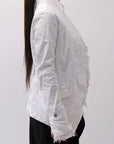 【RUNDHOLZ】 GRUNGE COTTON LACE & STRETCH JACKET _SEAFOAM FOG