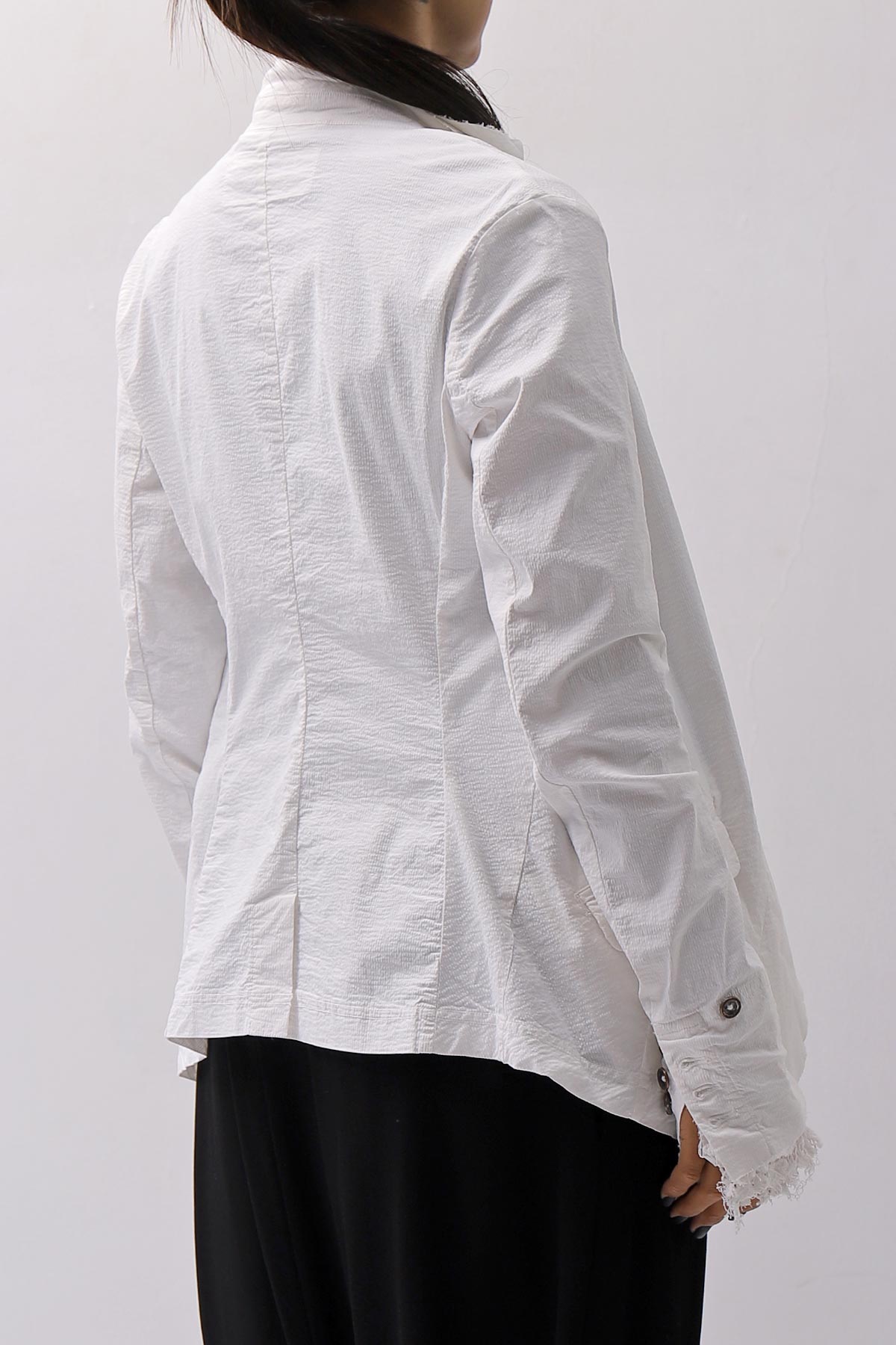 【RUNDHOLZ】 GRUNGE COTTON LACE &amp; STRETCH JACKET _SEAFOAM FOG