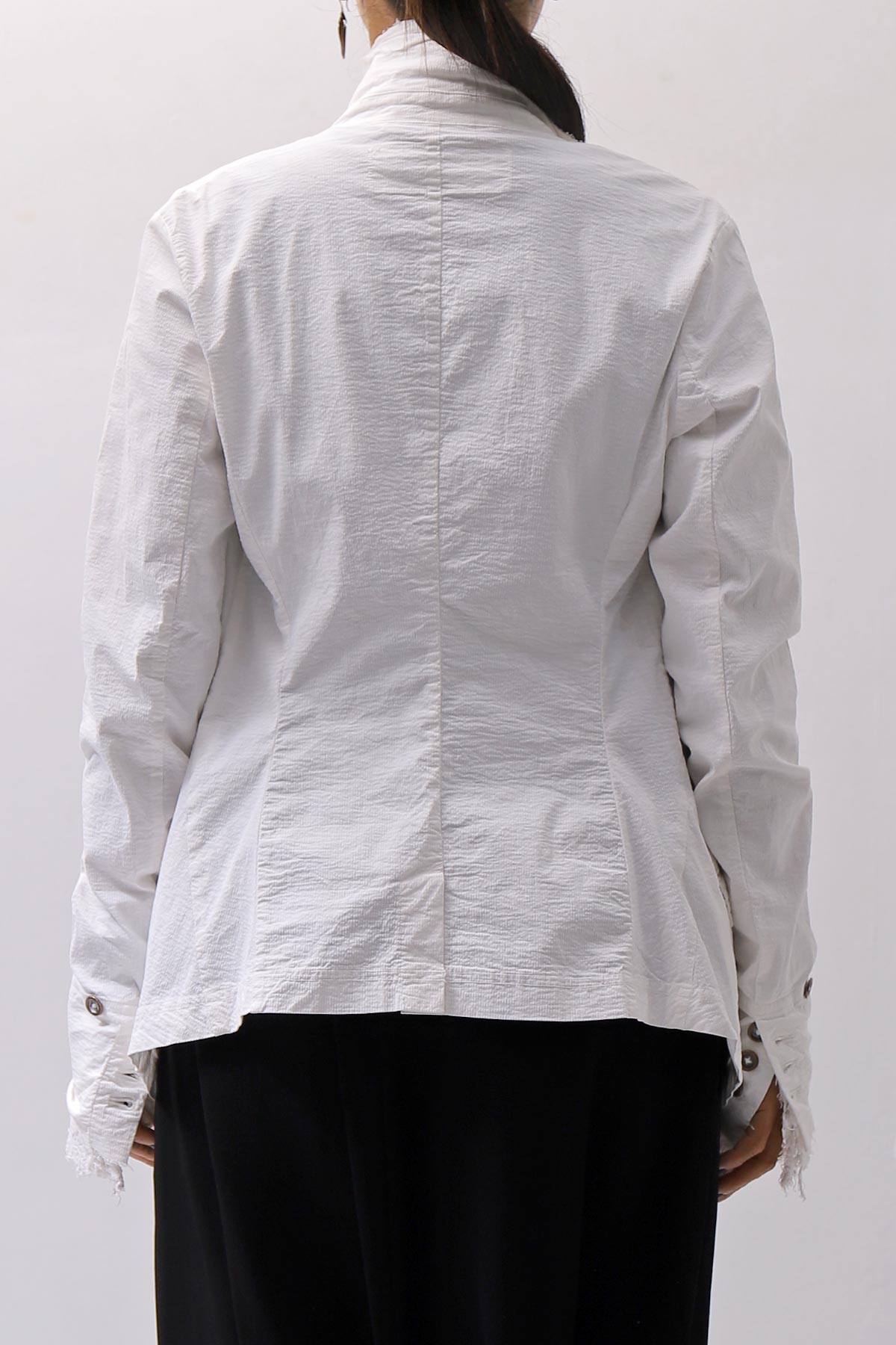 【RUNDHOLZ】 GRUNGE COTTON LACE &amp; STRETCH JACKET _SEAFOAM FOG