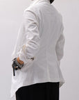 【RUNDHOLZ】 GRUNGE COTTON LACE & STRETCH JACKET _SEAFOAM FOG