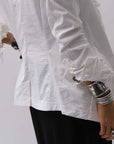 【RUNDHOLZ】 GRUNGE COTTON LACE & STRETCH JACKET _SEAFOAM FOG