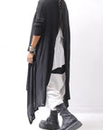 【NOSTRASANTISSIMA】 ASYMMETRY BACK CROSS CARDIGAN TS24_BLACK