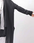 【NOSTRASANTISSIMA】 ASYMMETRY BACK CROSS CARDIGAN TS24_BLACK
