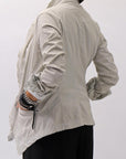 【RUNDHOLZ】 GRUNGE COTTON LACE & STRETCH JACKET _LINEN FOG