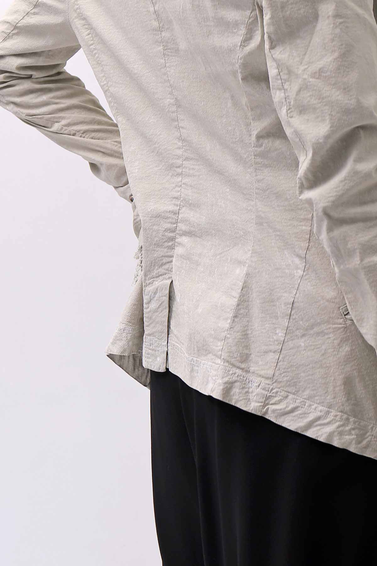【RUNDHOLZ】 GRUNGE COTTON LACE &amp; STRETCH JACKET _LINEN FOG