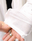 【NOSTRASANTISSIMA】 ASYMMETRY BACK CROSS CARDIGAN TS24_WHITE