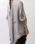 【sanctamuerte】BACK DRAPE&COTTON LIGHT SWEAT TOP S04/M1_GREY