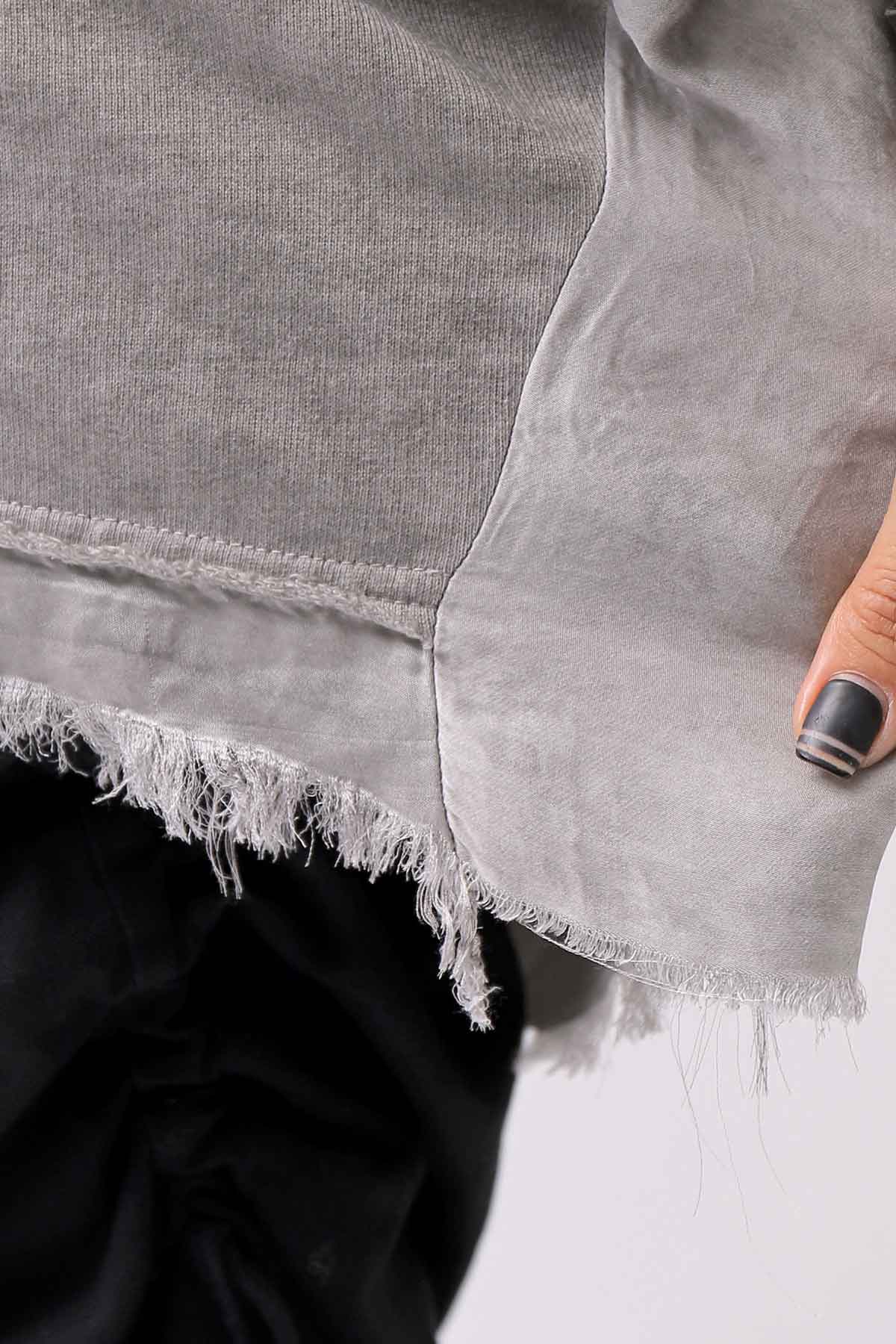 【sanctamuerte】BACK DRAPE&amp;COTTON LIGHT SWEAT TOP S04/M1_GREY