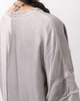 【sanctamuerte】BACK DRAPE&COTTON LIGHT SWEAT TOP S04/M1_GREY