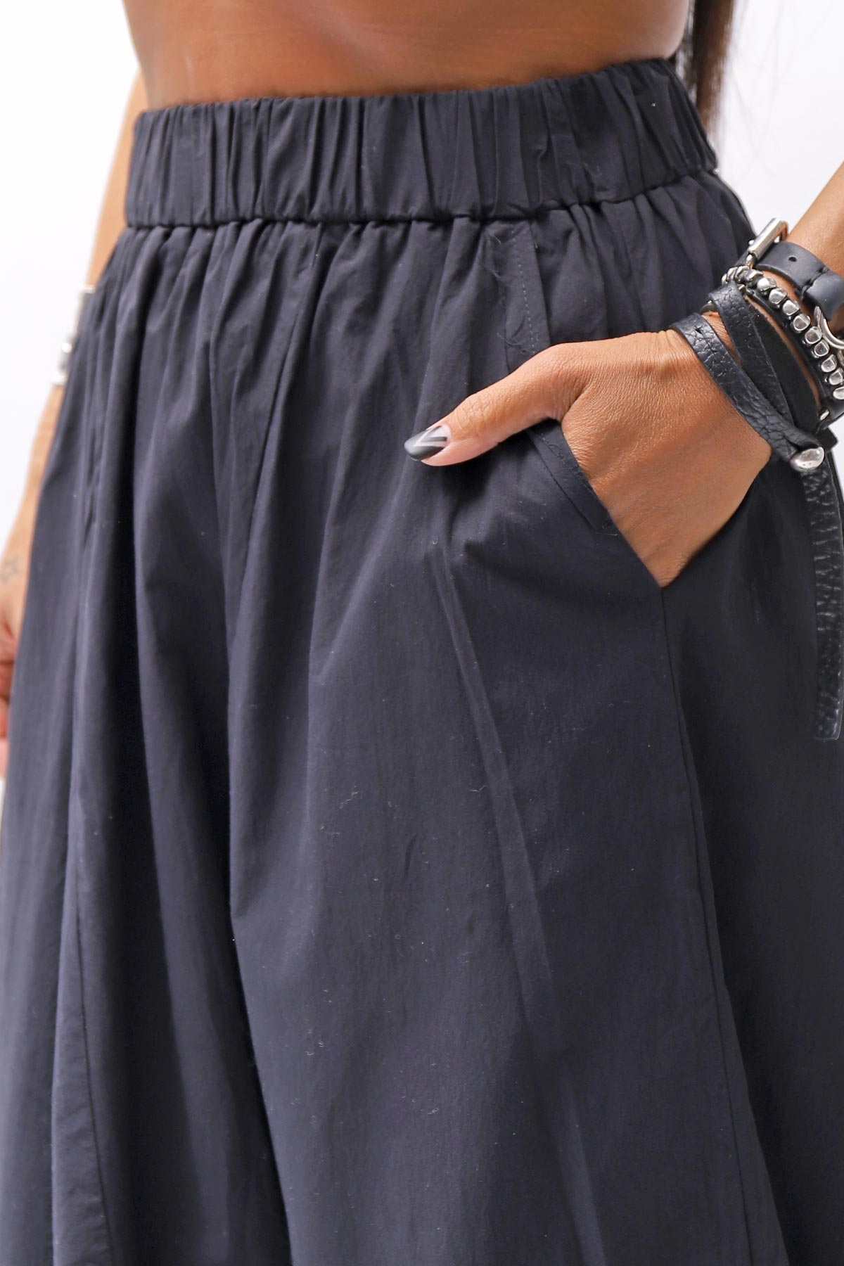 【studio b3】 UNISEX LIGHT COTTON PANTS NB2090_BLACK