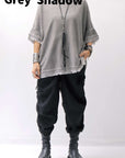 【sanctamuerte】BACK DRAPE&COTTON LIGHT SWEAT TOP S04/M1_GREY