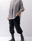 【sanctamuerte】BACK DRAPE&COTTON LIGHT SWEAT TOP S04/M1_GREY