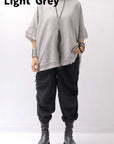 【sanctamuerte】BACK DRAPE&COTTON LIGHT SWEAT TOP S04/M1_GREY