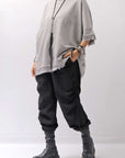 【sanctamuerte】BACK DRAPE&COTTON LIGHT SWEAT TOP S04/M1_GREY