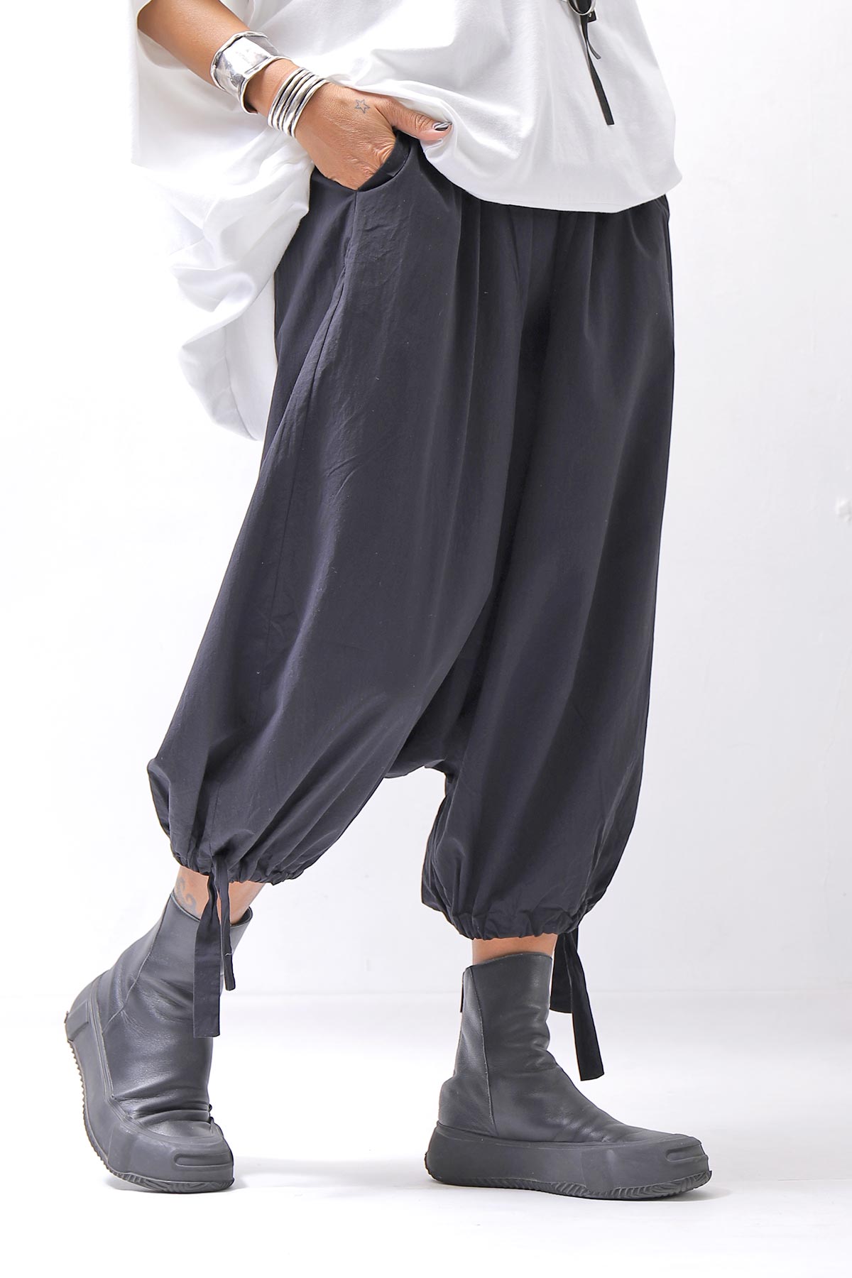 【studio b3】 UNISEX LIGHT COTTON PANTS NB2090_BLACK