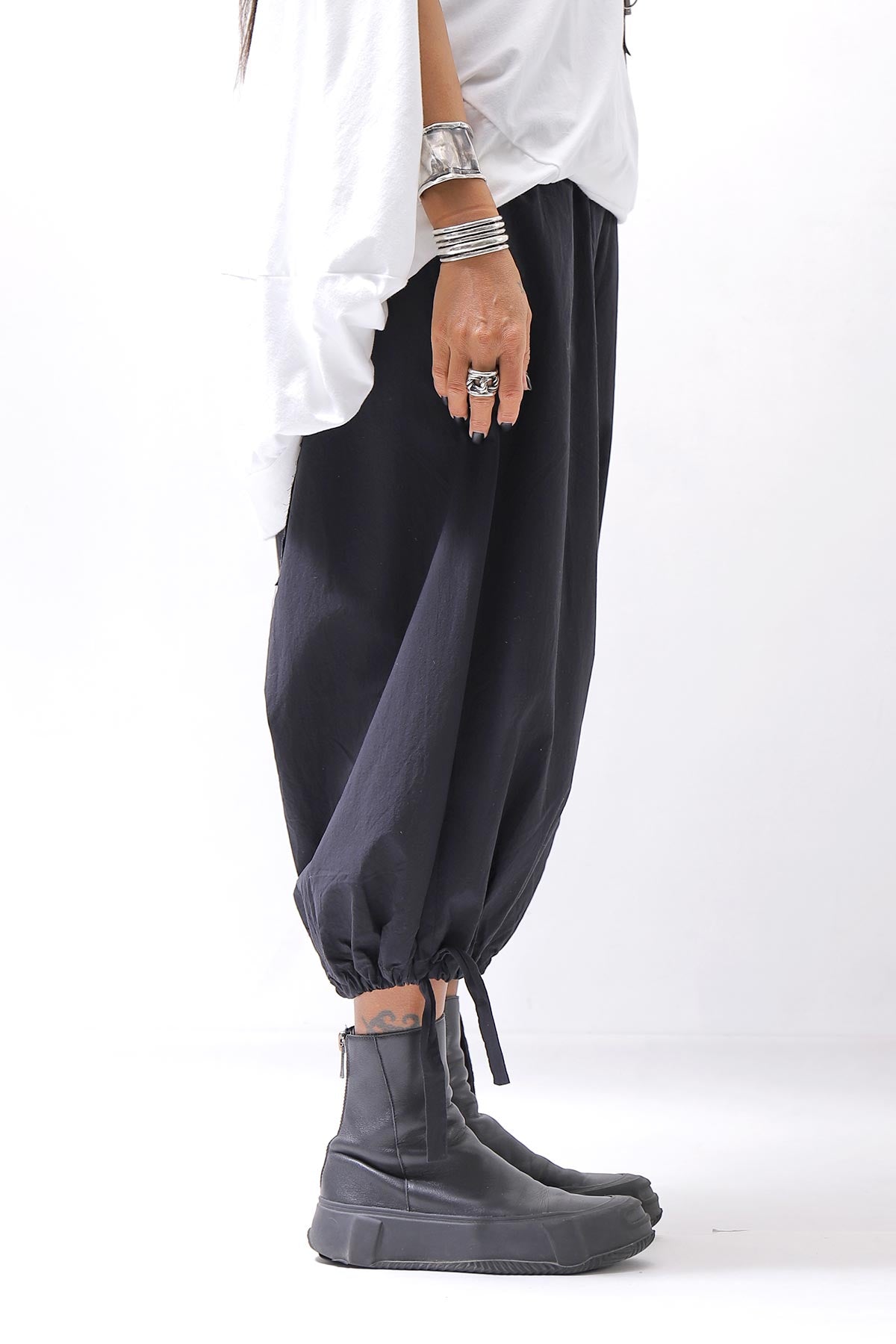 【studio b3】 UNISEX LIGHT COTTON PANTS NB2090_BLACK